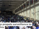 Under the watchful eye of surveillance cameras, fans leave after the France-Senegal World Cup match in East Rutherford, N.J., on June 16, 2026. AP Photo/Ted Shaffrey